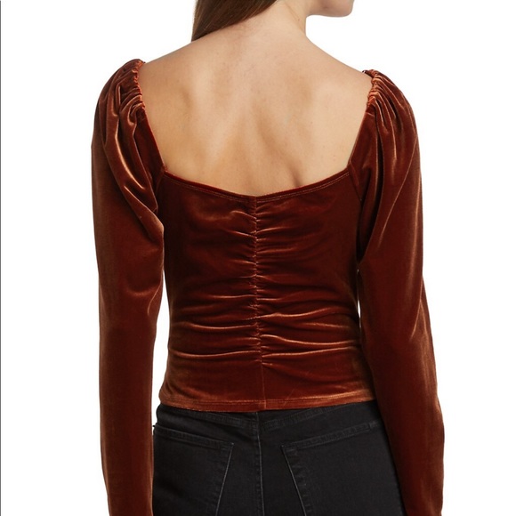 ASTR Ruched Velvet Top - NWT - Picture 6 of 6